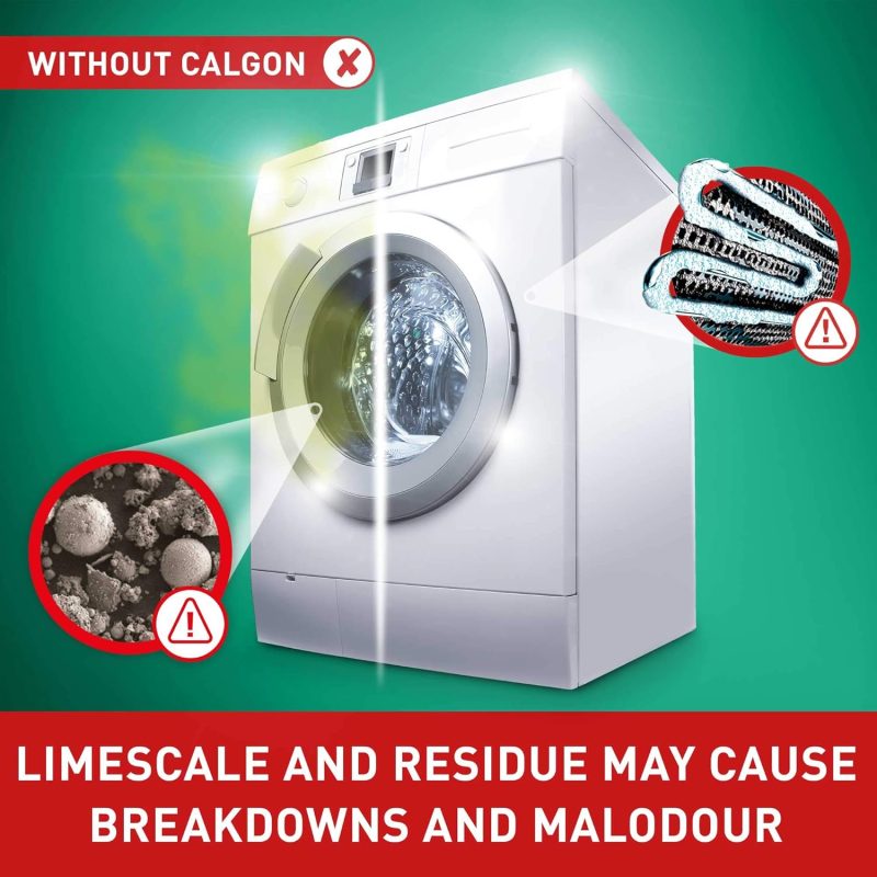 قرص جرم‌گیر ماشین لباسشویی کالگون Calgon Hygiene Plus بسته 17 عددی - Image 3