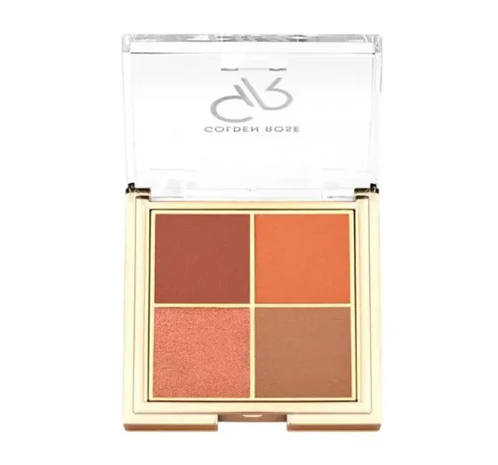 golden-rose-quattro-eyeshadow-palette-05-RED BRICK پالت سایه چشم پودری گلدن رز Golden Rose شماره 05 رنگ RED BRICK - Image 1