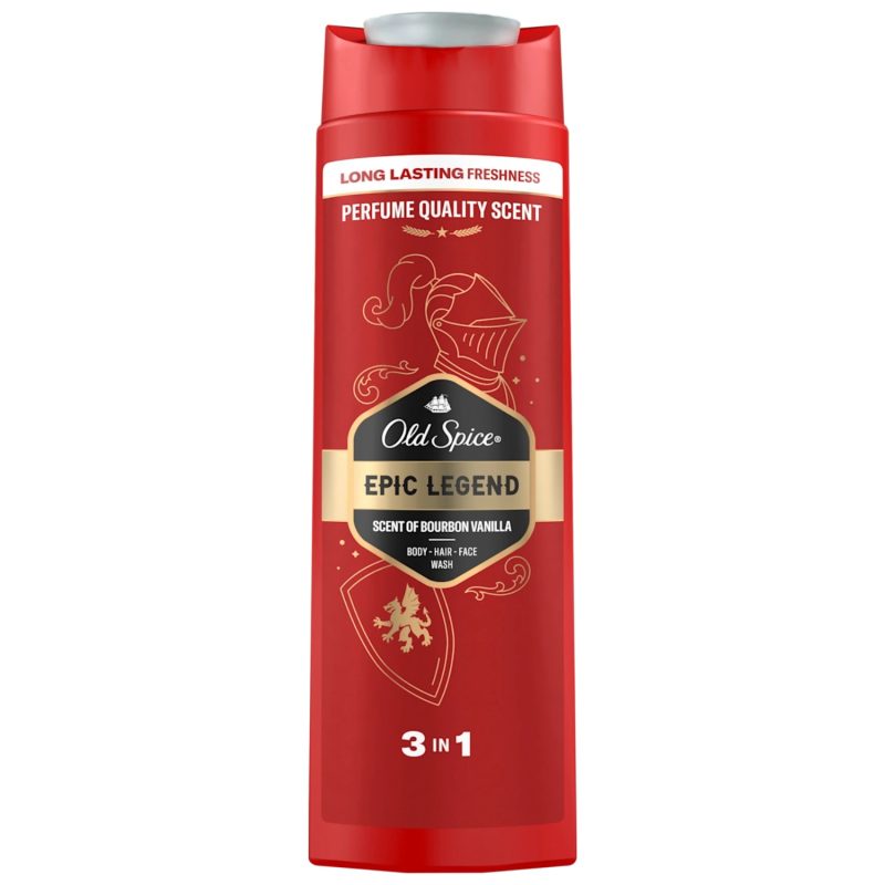 شامپو سر و بدن و صورت Old Spice Epic Legend حجم 400 میل - Image 1