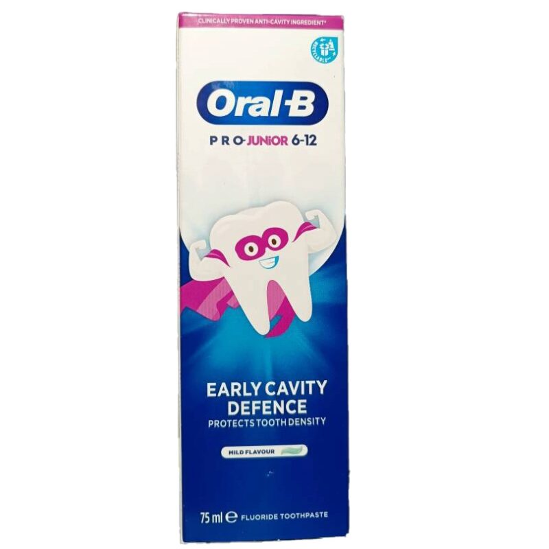 خمیر دندان کودک اورال بی 6 تا 12 سال oral-b pro junior حجم 75 میل - Image 2