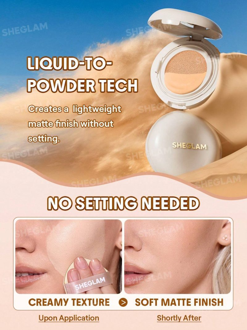کوشن ضد آب شیگلم Sheglam Lock And Go Long-Lasting رنگ Sand - Image 8