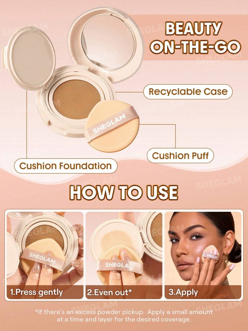 کوشن ضد آب شیگلم Sheglam Lock And Go Long-Lasting رنگ Sand - Image 11