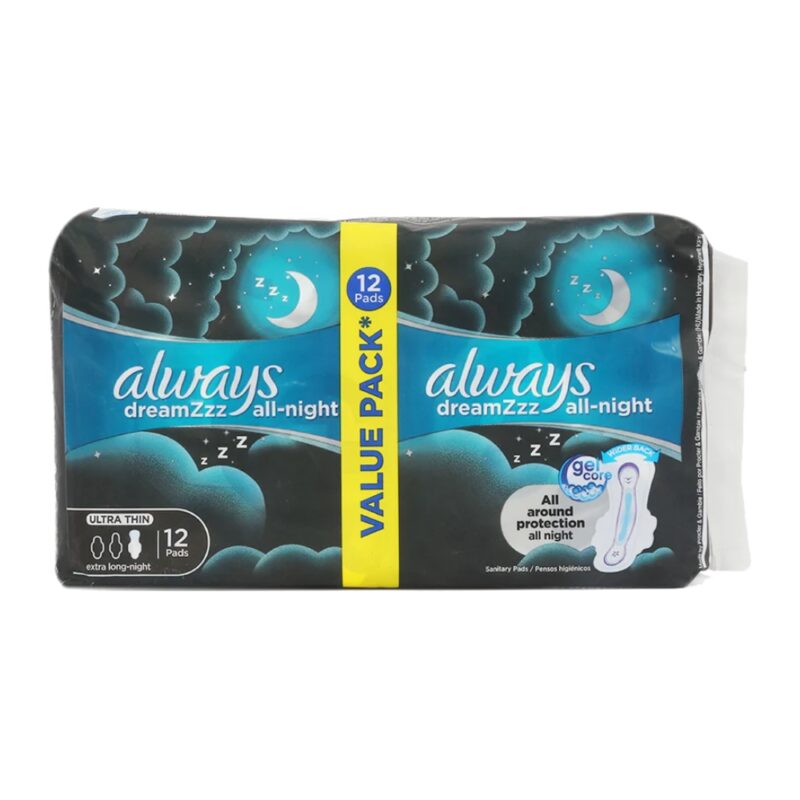 نوار بهداشتی آلویز Always Dreamzzz مناسب استفاده شبانه بسته 12 عددی - Image 1