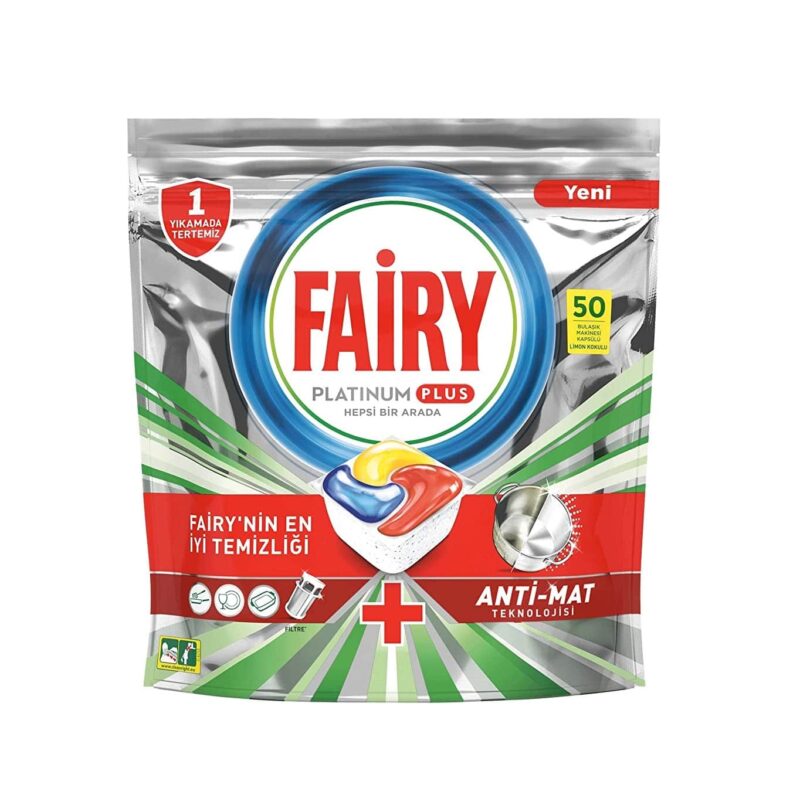قرص ظرفشویی فیری Fairy Platinum Plus بسته 50 عددی - Image 1