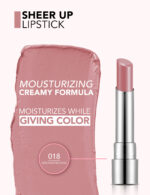 رژلب جامد براق فلورمار flormar Sheer Up شماره 018 رنگ Enchanted Kiss - Image 2