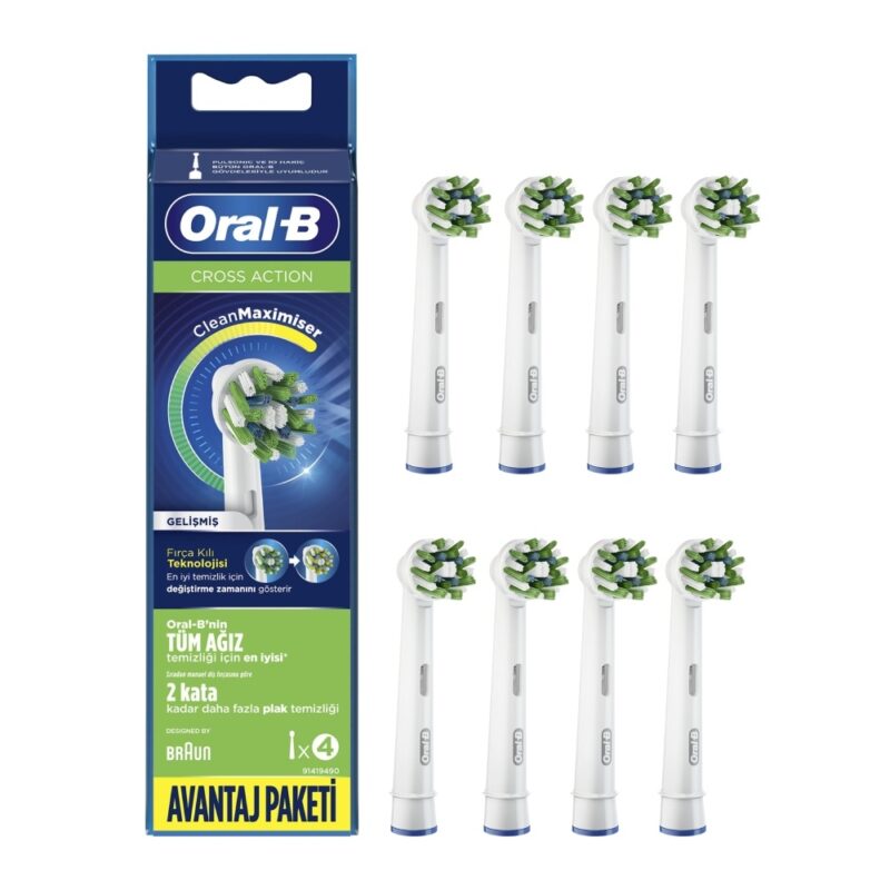 یدک مسواک برقی اورال بی Oral-B CROSS ACTION بسته 8 عددی - Image 1