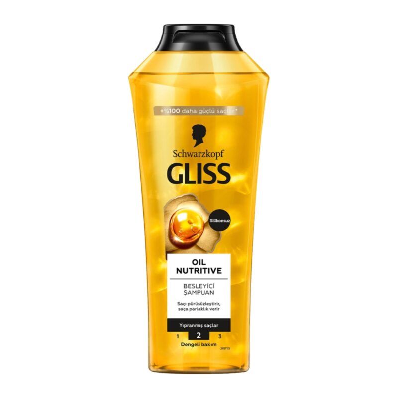 Gliss Oil Nutritive Hair Shampoo 400ml شامپو ترمیم کننده مو گلیس Gliss مناسب موهای آسیب دیده حجم 400 میل - Image 1