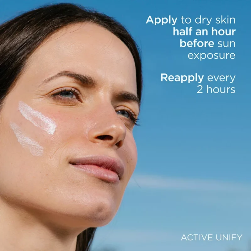کرم ضد آفتاب ضد لک بی رنگ اکتیو یونیفای ایزدین ISDIN SPF50 حجم 50 میل - Image 2