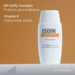 کرم ضد آفتاب ضد لک بی رنگ اکتیو یونیفای ایزدین ISDIN SPF50 حجم 50 میل - Image 3