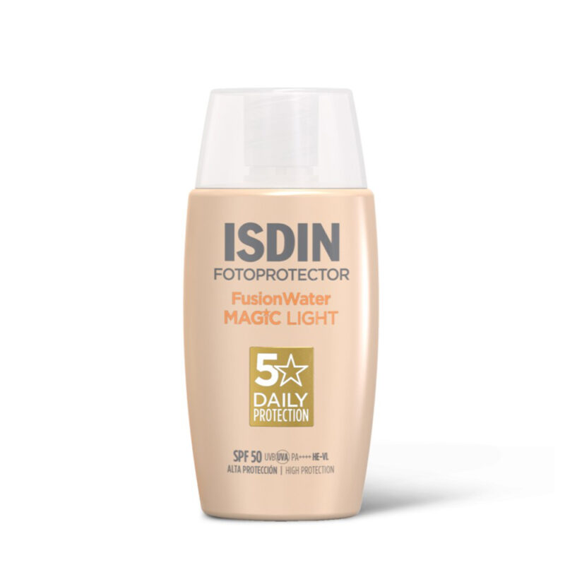 کرم ضد آفتاب فیوژن واتر مجیک ایزدین ISDIN SPF50 رنگ لایت حجم 50 میل - Image 1