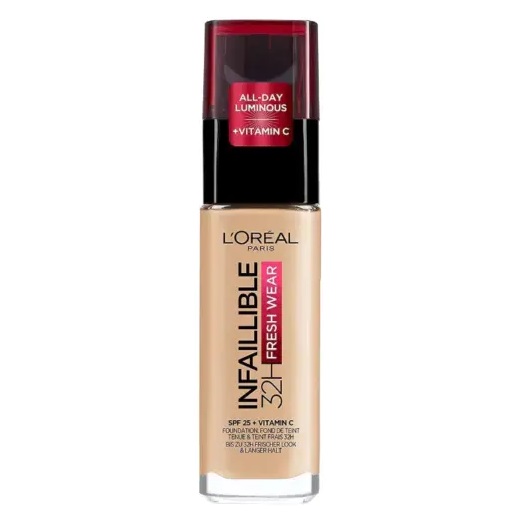 LOREAL INFAILLIBLE FRESH WEAR 32H 100 Linen کرم پودر لورال Loreal INFAILLIBLE شماره 100 رنگ Linen حجم 30 میل - Image 1
