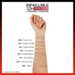 کرم پودر لورال Loreal INFAILLIBLE شماره 100 رنگ Linen حجم 30 میل - Image 2