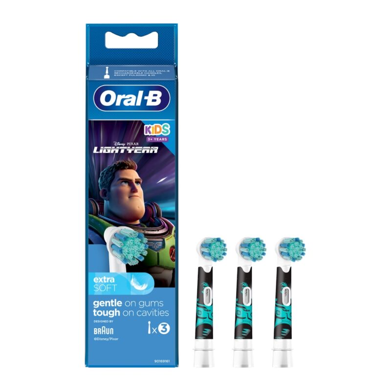 سری یدک مسواک برقی کودک اورال بی Oral-B Buzz Lightyear بسته 3 عددی - Image 1