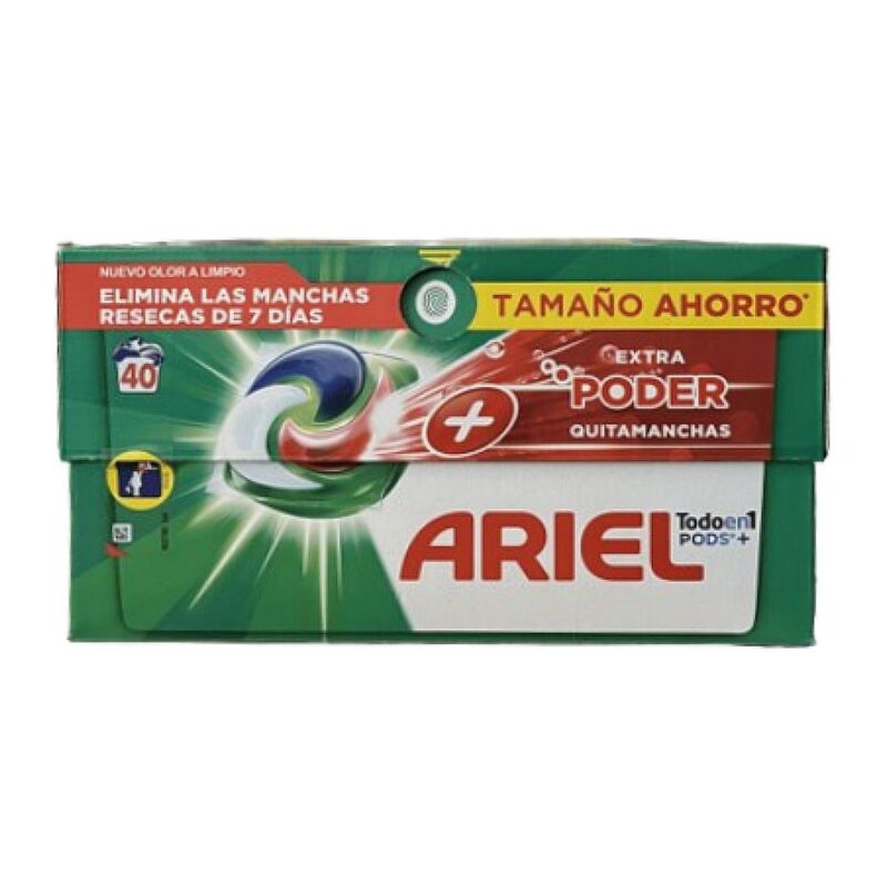 قرص ماشین لباسشویی Ariel Extra Poder لکه بری قوی بسته 40 عددی - Image 1