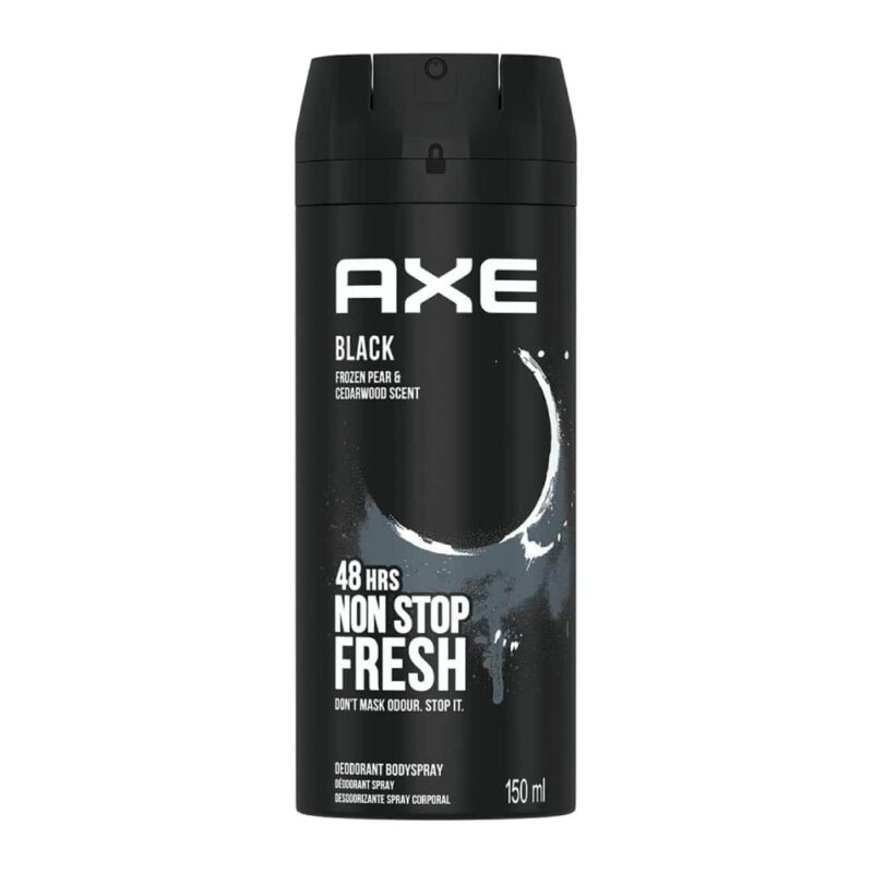 اسپری ضد تعریق مردانه اکس AXE Black رایحه گلابی و چوب سدر حجم 150 میل - Image 1