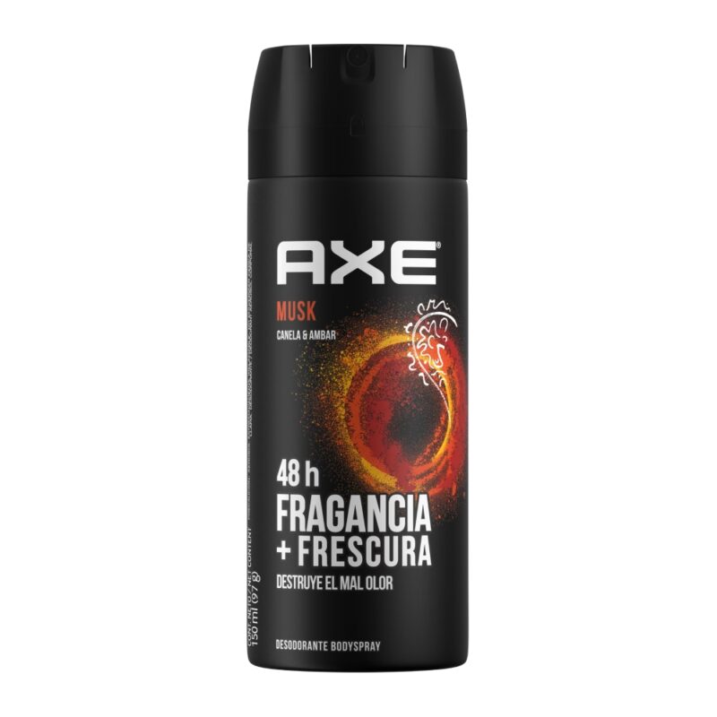 axe-musk-deodorant-body-spray-150ml اسپری ضد تعریق مردانه اکس AXE MUSK رایحه گرم و تلخ حجم 150 میل - Image 1
