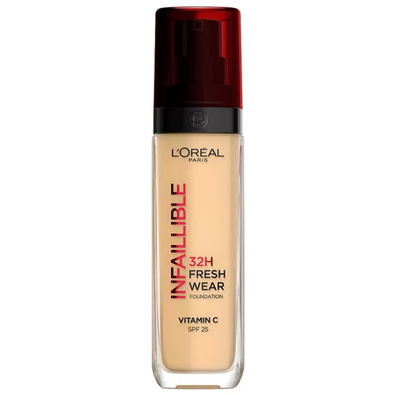 loreal-infaillible-foundation-vanilla-120 کرم پودر لورال Loreal INFAILLIBLE شماره 120 رنگ Vanilla حجم 30 میل - Image 1