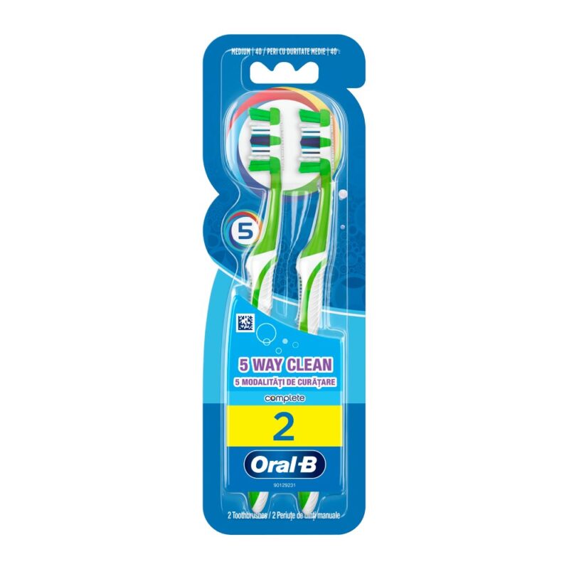 مسواک اورال بی Oral-B با برس متوسط بسته 2 عددی - Image 1