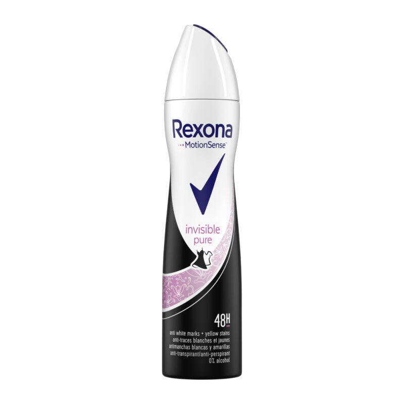 اسپری بدن ضد تعریق بانوان رکسونا Rexona Invisible Pure حجم 200 میل - Image 1
