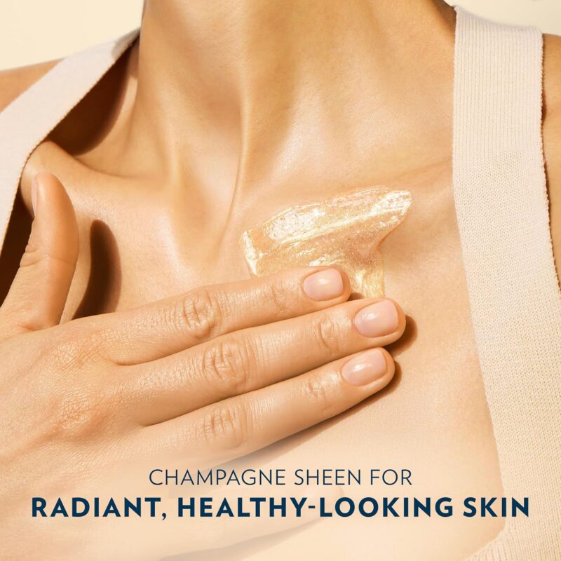 روغن بدن ژله ای شاین دار وازلین vaseline sunlit glow رنگ طلایی برنزی براق حجم 200 میل - Image 5