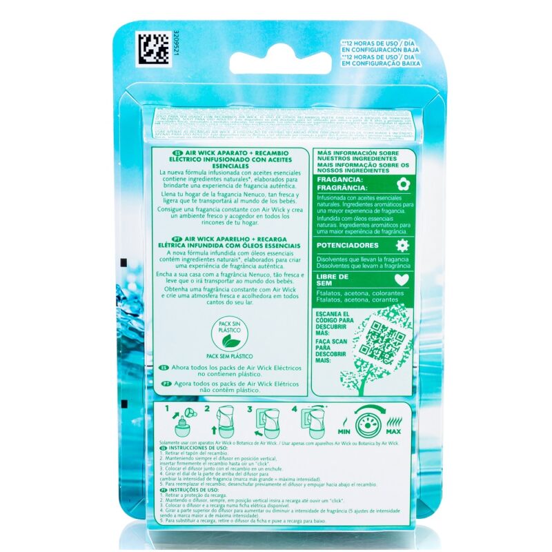 دستگاه خوشبو کننده هوا برقی ایرویک Air Wick همراه یدک رایحه گل یاس سفید و پنبه ماندگاری ۱۲۰ روزه - Image 2