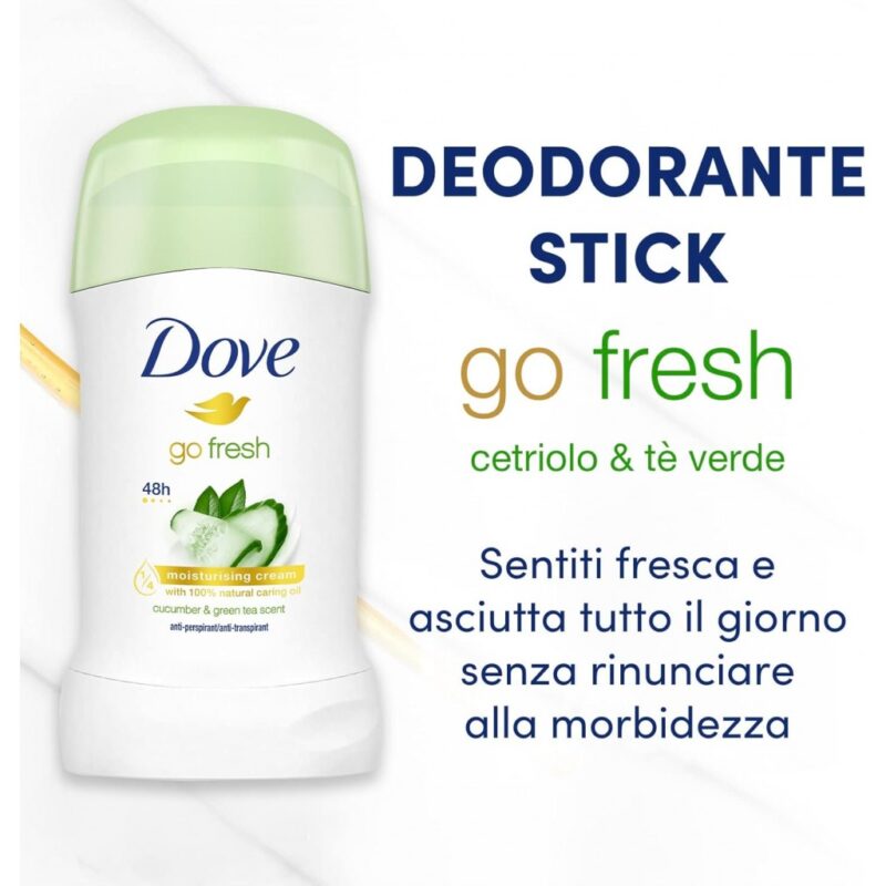 استیک ضد تعریق زنانه داو Dove go fresh cucumber and green tea حجم 40 گرم - Image 3