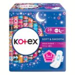 نوار بهداشتی بال‌دار شبانه کوتکس Kotex Comfort سایز 28 سانتی‌متر بسته 7 عددی