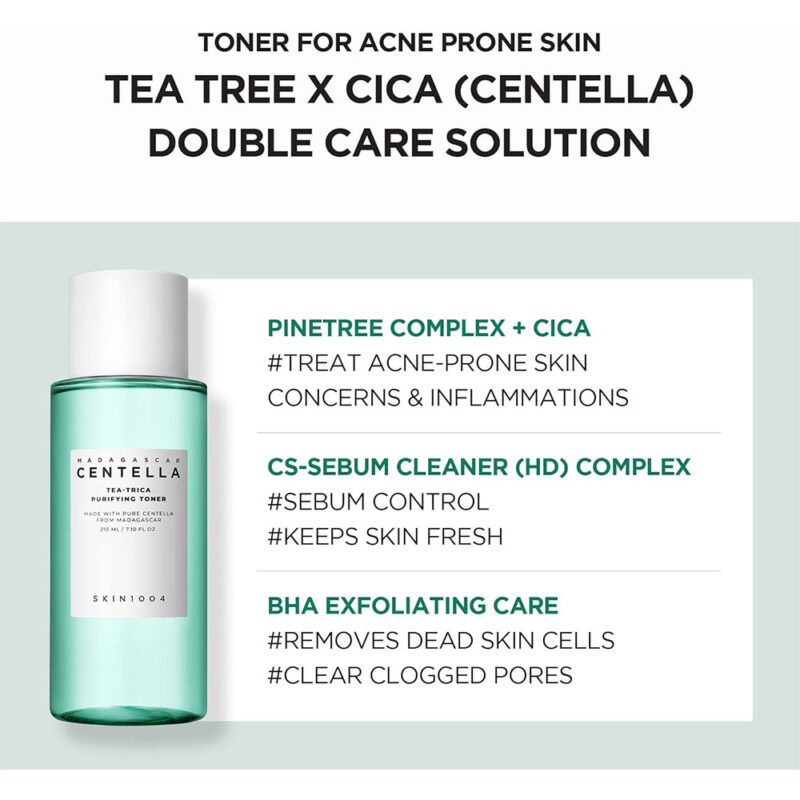 تونر ضد جوش اسکین 1004 - SKIN1004 Centella Tea-Trica حجم 210 میل - Image 9