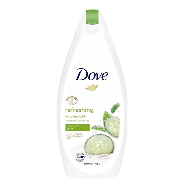 dove-refreshing-cucumber-green-tea-body-wash-500ml شامپو بدن کرمی داو Dove عصاره خیار و چای سبز حجم 500 میل - Image 1