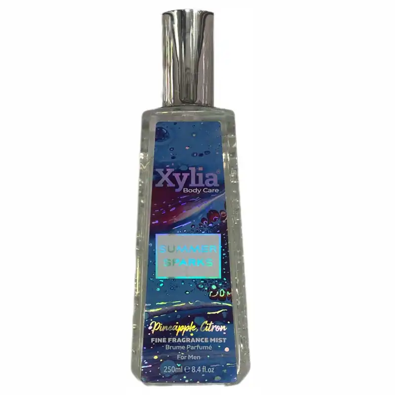 xylia-SUMMER SPARKS-pineapple-citron-fine-fragrance-mist-250ml میست بدن و مو مردانه Xylia SUMMER SPARKS با رایحه آناناس و سیترون حجم 250 میل - Image 1