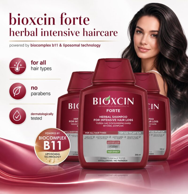 کیت 3 عددی روتین ضد ریزش مو فورت بیوکسین Bioxcin Forte Care Kit - Image 5