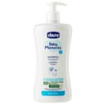 شامپو بچه بدون اشک و سوزش چشم چیکو chicco baby moments حاوی گل همیشه بهار حجم 500 میل