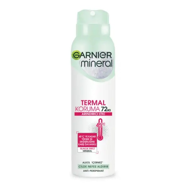 Garnier Mineral Thermal Protection Spray Deodorant 150 ml اسپری ضد تعریق زنانه گارنیه Garnier TERMAL KORUMA حجم 150 میل - Image 1