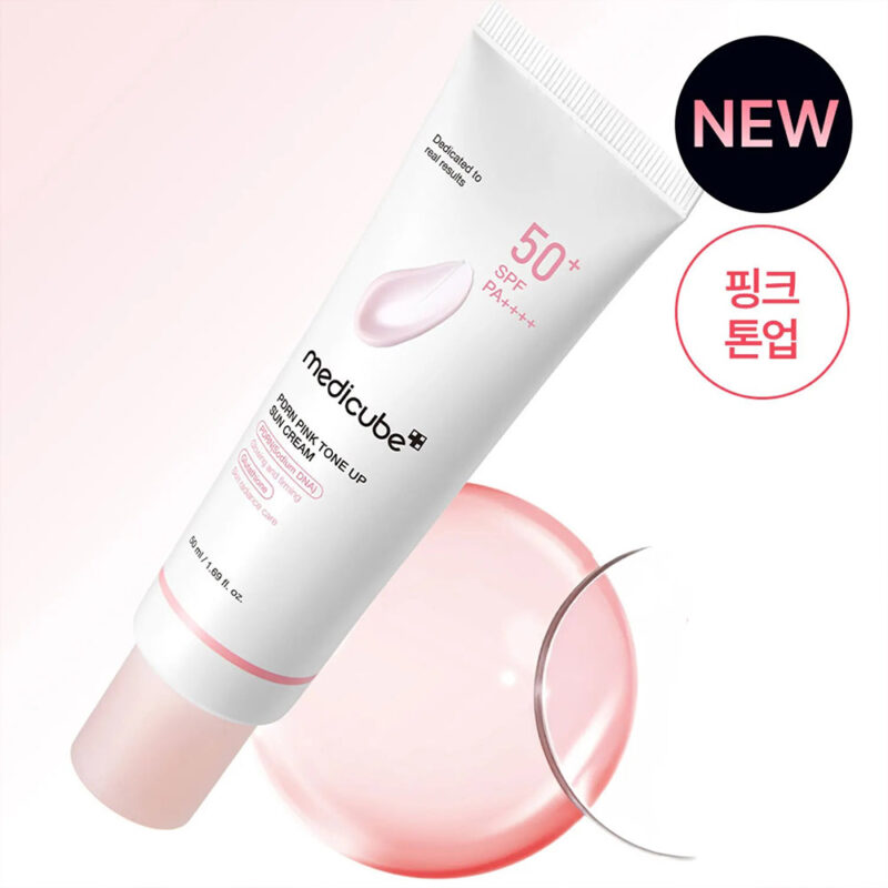 کرم ضد آفتاب تون آپ PDRN مدی کیوب Medicube PDRN Pink Tone Up Sun Cream حجم 50 میل - Image 4