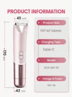 شیور دو کاره صورت بدن و بیکینی شیگلم SHEGLAM Dual-Head Electric Bikini Trimmer مناسب برای بانوان - Image 12