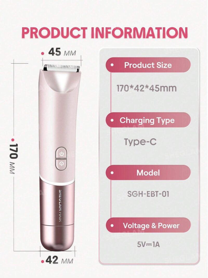شیور دو کاره صورت بدن و بیکینی شیگلم SHEGLAM Dual-Head Electric Bikini Trimmer مناسب برای بانوان - Image 12