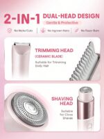 شیور دو کاره صورت بدن و بیکینی شیگلم SHEGLAM Dual-Head Electric Bikini Trimmer مناسب برای بانوان - Image 3