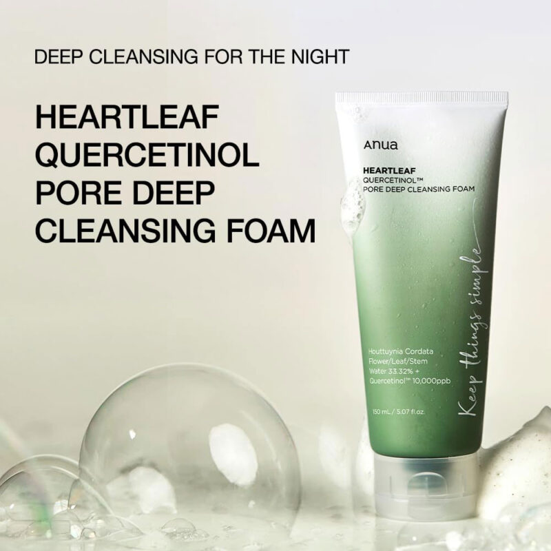 فوم شستشو صورت ضدمنافذ باز آنوا Anua Heartleaf + BHA حجم 150 میل - Image 6
