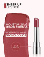 رژلب جامد براق فلورمار flormar Sheer Up شماره 012 رنگ Intense Love - Image 2