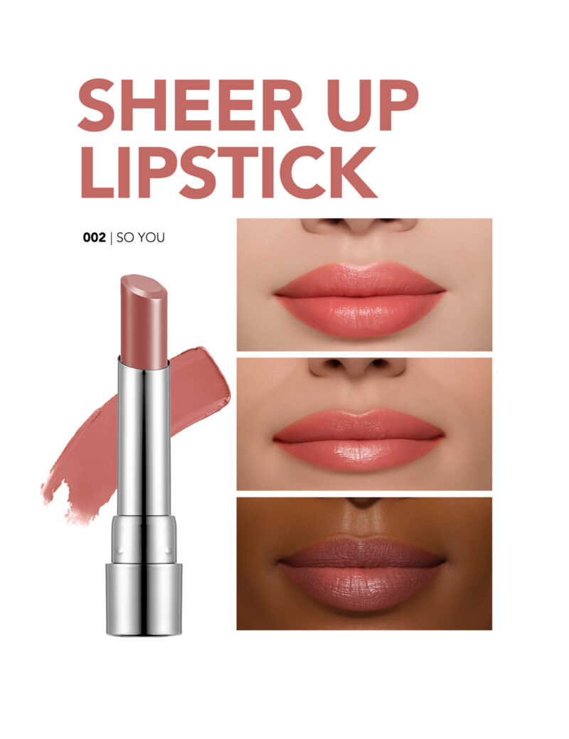رژلب جامد براق فلورمار flormar Sheer Up شماره 002 رنگ SO YOU - Image 2