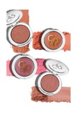 رژ گونه پودری گلدن رز GOLDEN ROSE Powder Blush رنگ Pink Kiss شماره 15 - Image 5