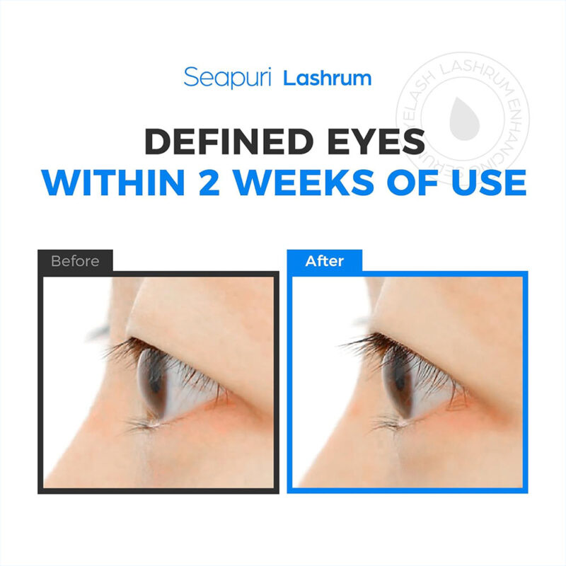 سرم تقویت مژه و ابرو سی پوری Seapuri Lashrum Eyelash حجم 10 گرم - Image 3