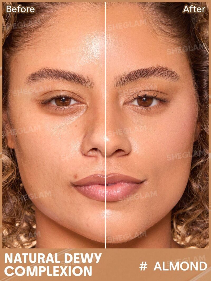 تینت پوست و صورت ضد آفتاب شیگلم SHEGLAM DEW & DONE SPF20 رنگ Almond حجم 30 میل - Image 2