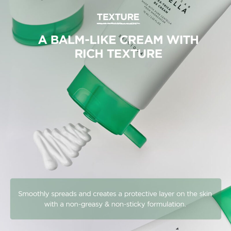 کرم ضد جوش و مرطوب کننده چای سبز سنتلا اسکین 1004 SKIN1004 Centella Tea-Trica B5 Cream حجم 75 میل - Image 3