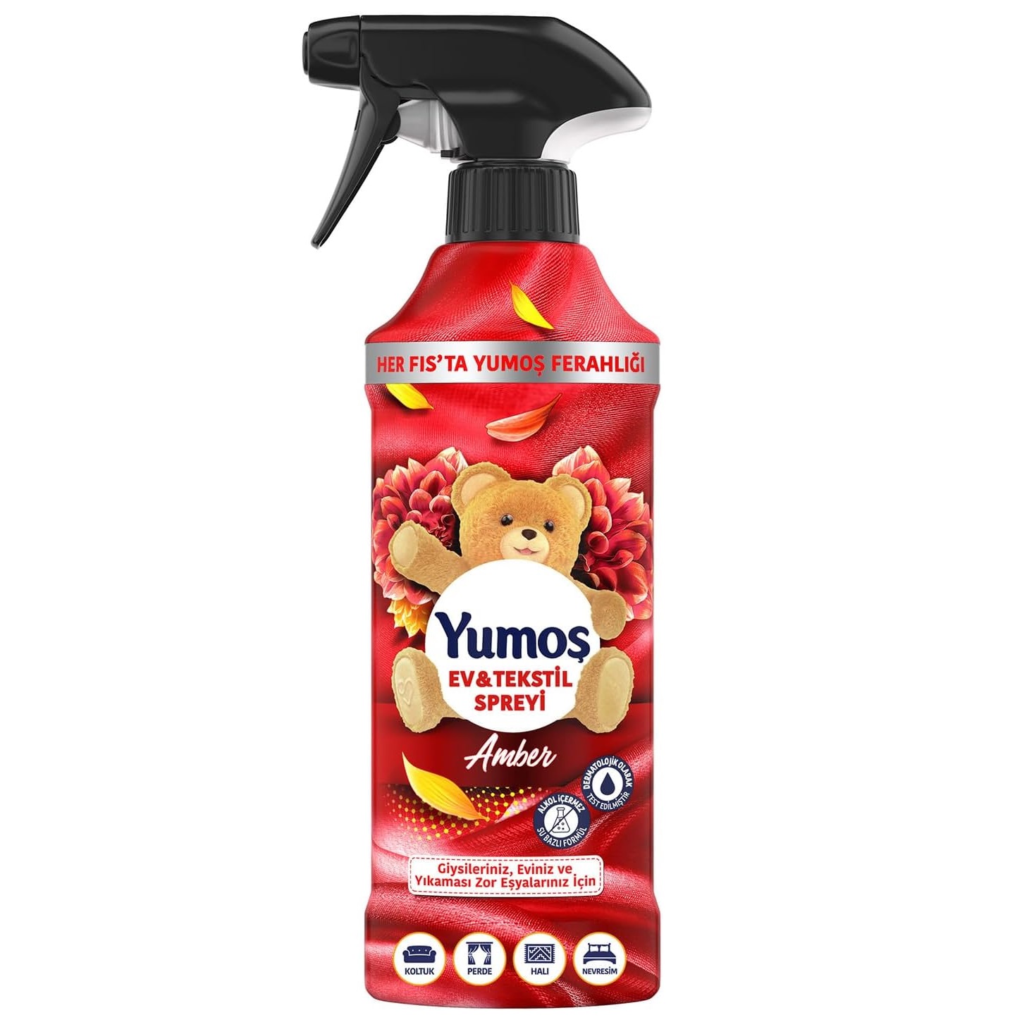 yumos-amber-spray-parfume-450ml اسپری خوشبوکننده لباس و پارچه یوموش Yumos amber حجم 450 میل - Image 1
