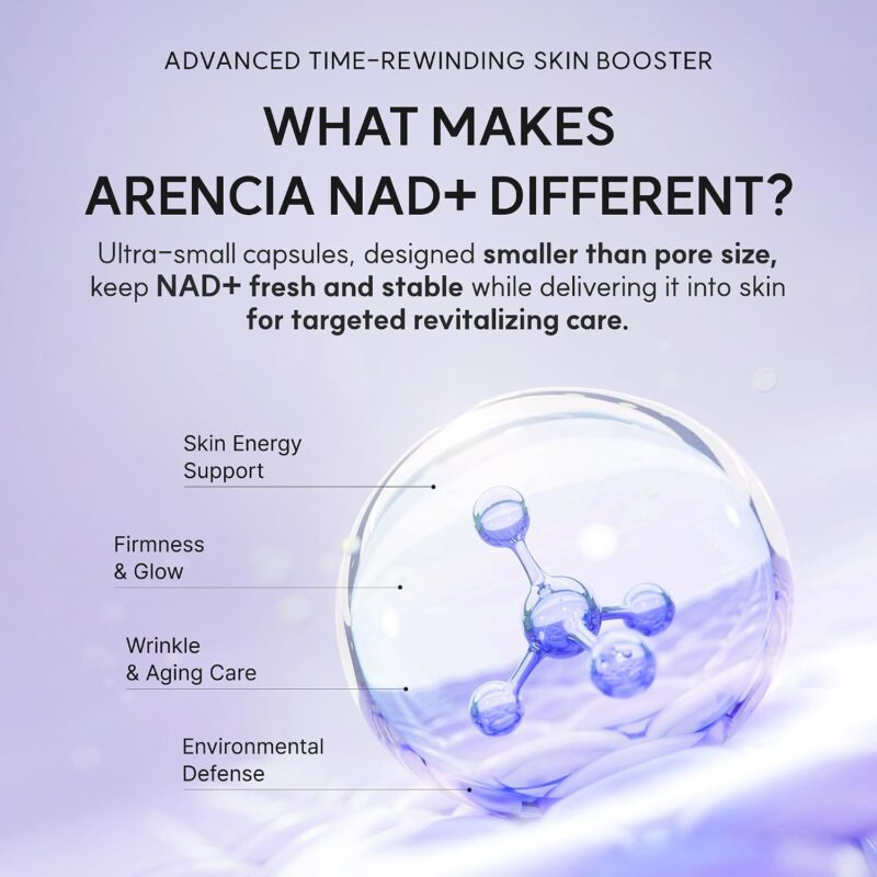 سرم صورت و دور چشم جوانساز و سفت کننده پوست آرنسیا Arencia NAD+ Booster Shot حجم 30 میل - Image 6