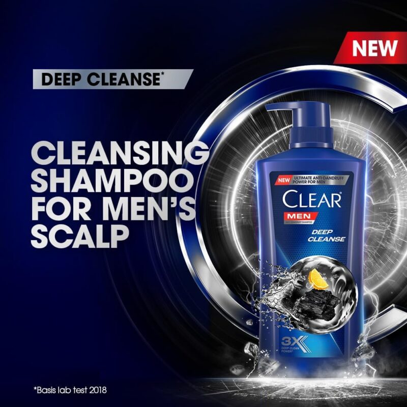 شامپو ضد شوره مردانه کلیر CLEAR Deep Cleanse با زغال فعال و پوست مرکبات حجم ۶۵۰ میل - Image 5