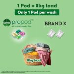کپسول ماشین لباسشویی آنتی‌باکتریال دتول پروپاد Dettol Propod All-in-One Rainforest Fresh بسته 56 عددی - Image 2