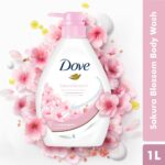شامپو بدن مرطوب‌کننده شکوفه گیلاس و نمک صورتی هیمالیا داو Dove Sakura x Pink Salt حجم 1000 میل - Image 2