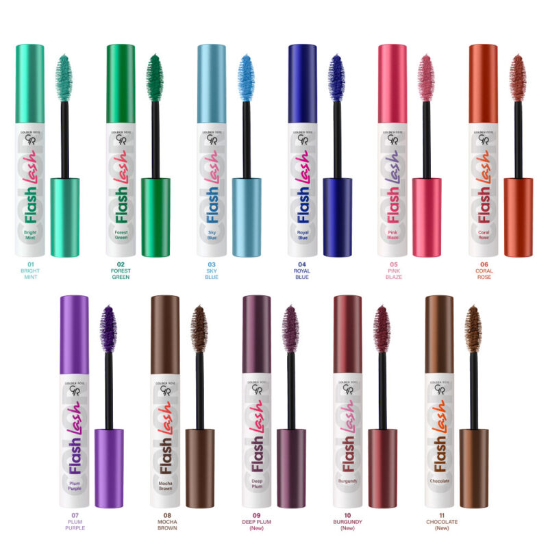ریمل رنگی گلدن رز GOLDEN ROSE FLASH LASH شماره 01 رنگ BRIGHT MINT - Image 2
